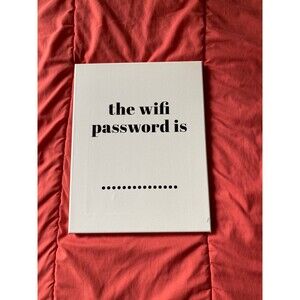 THE WI-FI PASSWORD IS ….. framed art